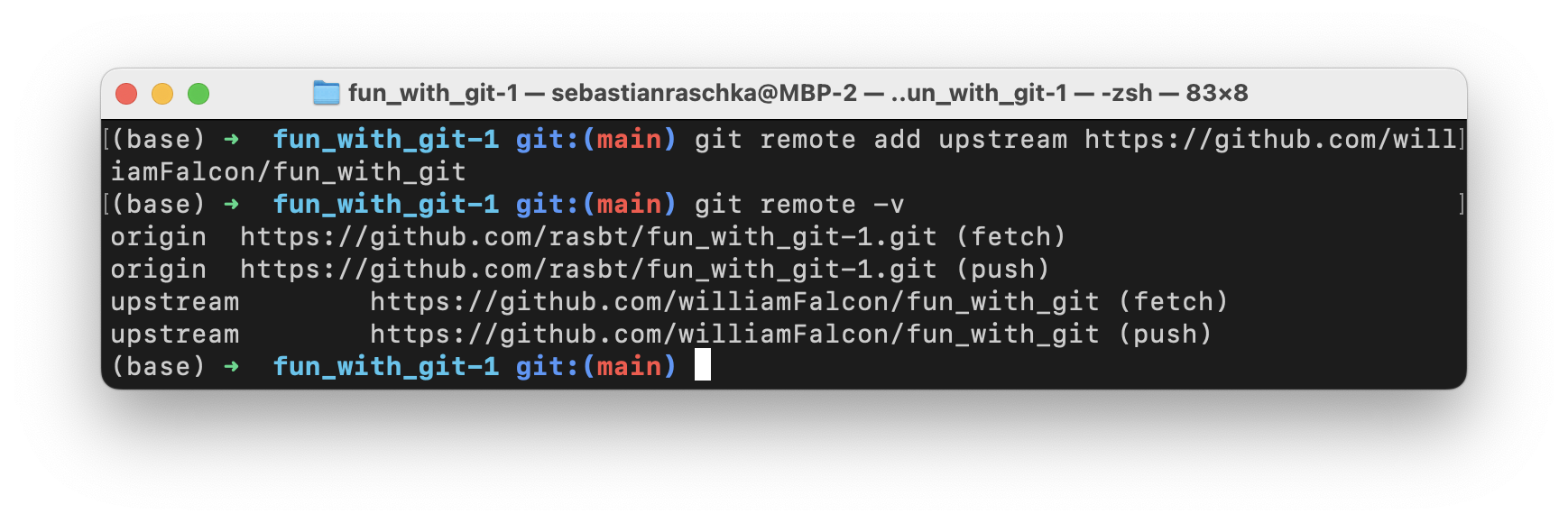 Git list remote
