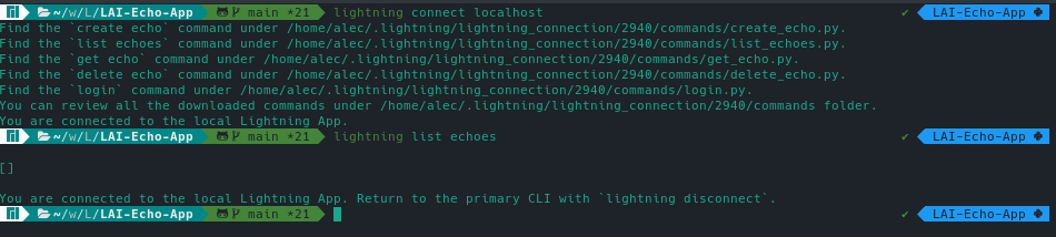 Invoke commands via the Lightning CLI to deploy OpenAI Whisper